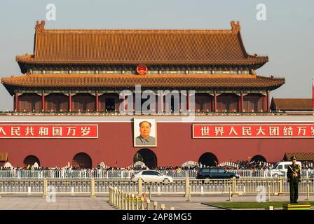 Betreten der Verbotenen Stadt Peking, China Stockfoto