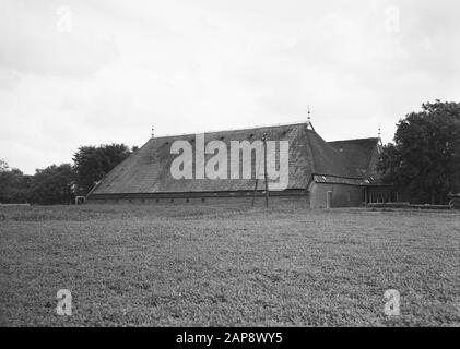 Bauernhaus te Uithuizen Datum: Undatierter Ort: Uithuizen Stichwörter: Bauernhöfe, Gebäude Stockfoto