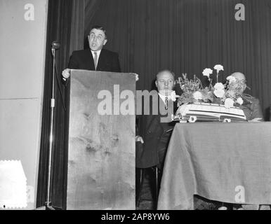 Kongress Personenverkehr in Amsterdam. Sprecherdatum: 29. Oktober 1951 Ort: Amsterdam, Noord-Holland Schlüsselwörter: Konferenzen, Personenverkehr Stockfoto