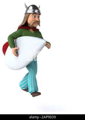 Fun 3D-gaulois Surfer Stockfoto
