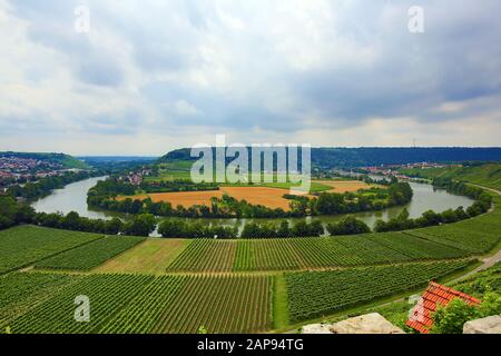 Mundelsheim am Neckar ein Weingebiet bei Stuttgart Stockfoto