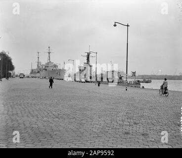 Britische und norwegische Flotte Besuch in Rotterdam Datum: 25. März 1957 Standort: Rotterdam, Zuid-Holland Schlüsselwörter: Flottenbesuche Stockfoto