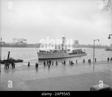 Britische und norwegische Flotte Besuch in Rotterdam Datum: 25. März 1957 Standort: Rotterdam, Zuid-Holland Schlüsselwörter: Flottenbesuche Stockfoto