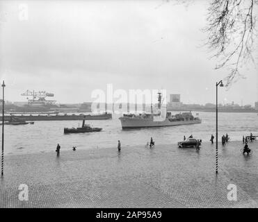 Britische und norwegische Flotte Besuch in Rotterdam Datum: 25. März 1957 Standort: Rotterdam, Zuid-Holland Schlüsselwörter: Flottenbesuche Stockfoto