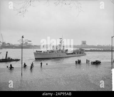 Britische und norwegische Flotte Besuch in Rotterdam Datum: 25. März 1957 Standort: Rotterdam, Zuid-Holland Schlüsselwörter: Flottenbesuche Stockfoto