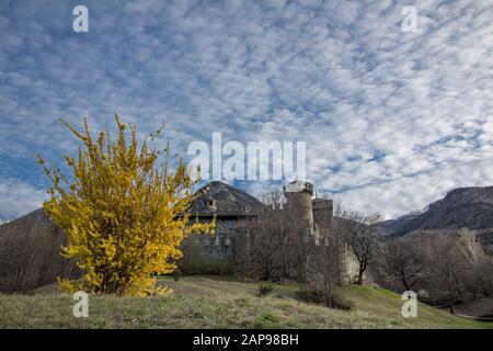 Fenis Burg Stockfoto