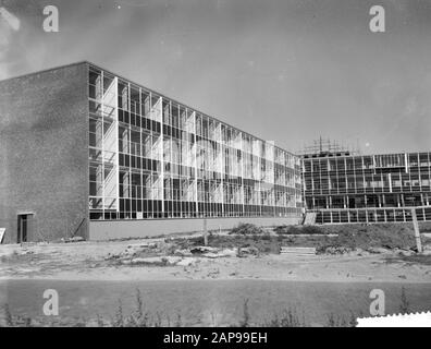 Bau des Rooms Katholiek Lyceum in der Beethovenstraat Datum: 2. September 1959 Stockfoto