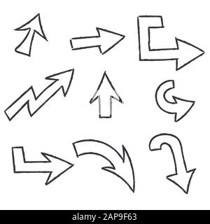 Umrisse Pfeile Stock Vektor