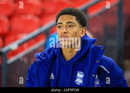 Januar 2020, Riverside Stadium, Middlesbrough, England; Sky Bet Championship, Middlesbrough gegen Birmingham City: Jude Bellingham (22) von Birmingham City kommt am Riverside an Stockfoto