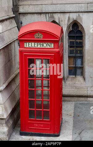 Rote Telefonbox, London, England. Stockfoto