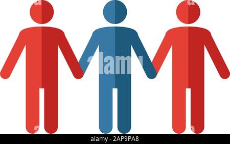 Symbol "Vertrauen". Flaches kreatives Element aus der Kollektion von Business Ethics Icons. Farbiges Vertrauenszeichen für Vorlagen, Webdesign und Software Stock Vektor