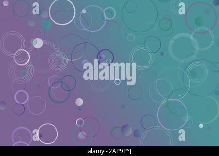 Hintergrund der Verlaufs-Webseite für geometrische Kreise - abstrakte geometrische Vektorgrafik aus Ringen Stock Vektor