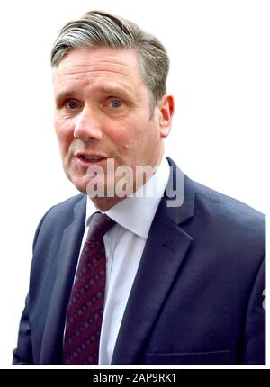 Sir Keir Stramer MP (Labor: Holborn und St. Pancras), dann Shadow Brexit Secretary, vor dem Kabinettsbüro, bevor Gespräche mit der Regierung geführt werden Stockfoto