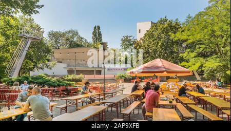 Pratergarten, Biergarten, prenzlauer berg Stockfoto