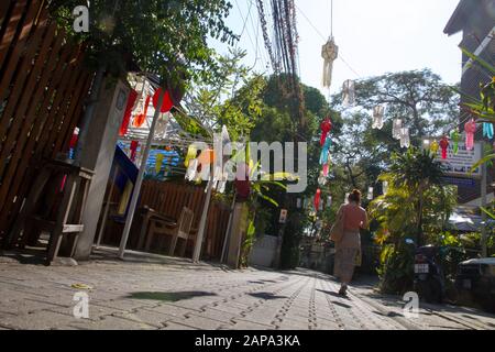 Chiang Mai Straße Gasse im Zentrum der Stadt Thailand Asien Stockfoto