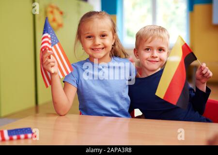 Portrait von Vorschulkindern, die Sprachen lernen Stockfoto