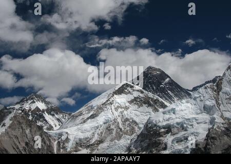 Blick auf den Mount Everest von Kala Patar Stockfoto