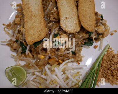 Pad thailändische, Traditionelle Nudeln aus Thailand Stockfoto