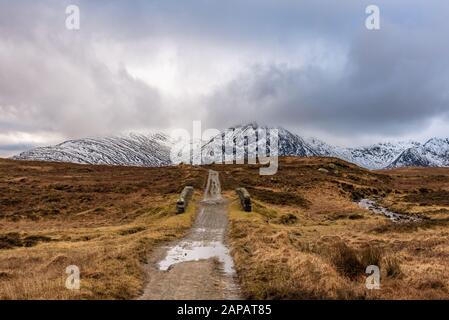 West Highlands Way - Wandern in Schottland, Winter Stockfoto