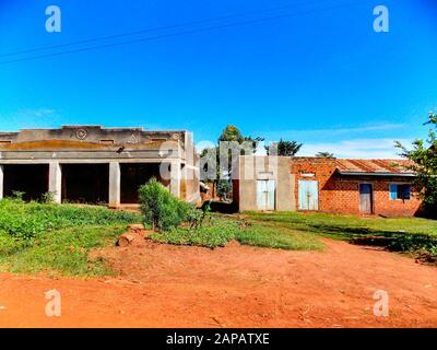 Ländlicher Wohnungsbau in Buyengo Village, Jinja District in Ostduganda Stockfoto