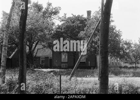 Fixpunkte Cultural Service Beschreibung: Farm in der Nähe von Aalten Anmerkung: A-36. Terreinwatmodifications Stockfoto