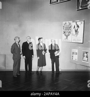 Dänische Plakate im Stedelijk Museum Amsterdam Datum: 15. Februar 1952 Standort: Amsterdam, Noord-Holland Schlüsselwörter: Museen Stockfoto