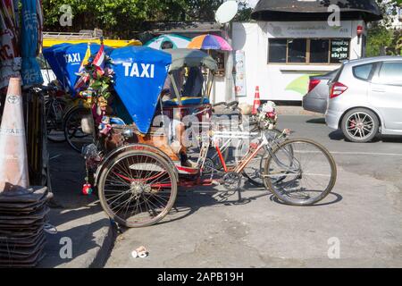 Rickshaw Taxi Fahrradtransporterfahrzeug, Chiang Mai Thailand Stockfoto
