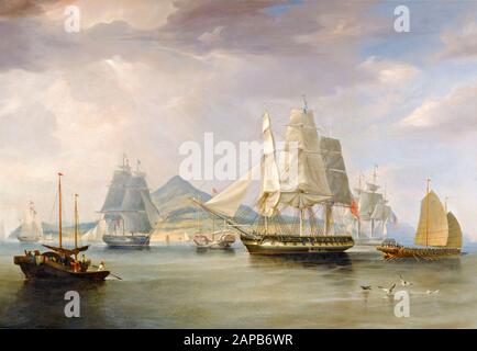 The Opium ships at Lintin, China, 241, painting by William John Huggins, after 241 Stockfoto