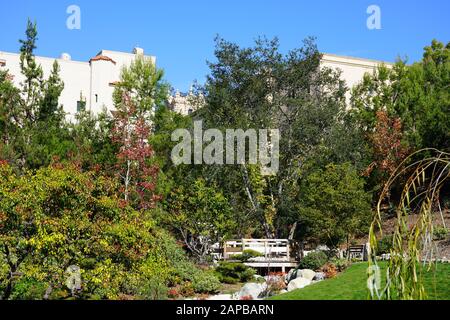 San DIEGO, CA -5 JAN 2020 - Blick auf den japanischen Freundschaftsgarten (San Kei En), einen traditionellen japanischen Garten im Balboa Park in San Diego, Califor Stockfoto