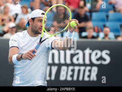 Melbourne Park, Melbourne, Victoria, Australien. Januar 2020. Australian Open Tennis; Matteo Berrettini aus Italien im Einsatz während seines Spiels gegen Tennys Sandgren von USA Credit: Action Plus Sports/Alamy Live News Stockfoto