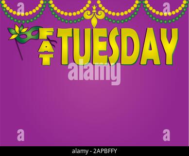 Fat Tuesday Banner Stockfoto