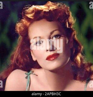 Maureen O'HARA (1920-2015) irisch-amerikanische Filmschauspielerin etwa 1947 Stockfoto