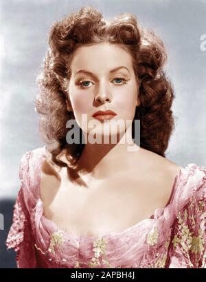 Der SCHWARZE SWAN 1942 Twentieth Century Fox-Film mit Maureen O'Hara als Lady Margaret Denby Stockfoto