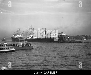 De Willem Barendsz beginnt zweite Polarreise Datum: 3. Oktober 1947 Schlüsselwörter: Schiffe Name Der Einrichtung: MS Willem Barentz Stockfoto