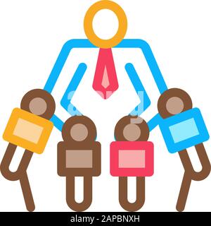 Mann Interview Symbol Vektor Kontur Abbildung Stock Vektor