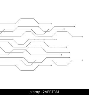Die digitale Technik elektronik platine Elemente Vektor-illustration EPS 10. Stock Vektor