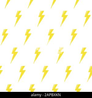 Nahtloses Muster für Donner Bolt. Abstrakter abstrakter Hintergrund für Hintergrundbilder, Deckelfüllungen, Hintergrund von Webseiten, Oberflächentexturen, Textil Stock Vektor