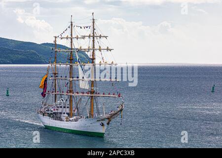 Ausbildungsschiff der kolumbianischen Marine ARC Gloria Stockfoto