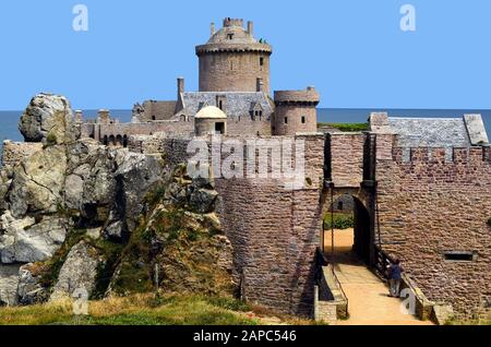 Frankreich, Bretagne, Fort La Latte alias Château de la Roche Goyon am Ärmelkanal Stockfoto