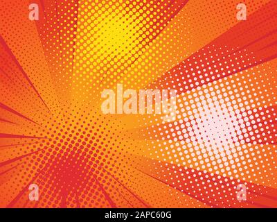 Abstraktes kreatives Konzept Vektorcomics Pop Art style leeres Layout mit isoliertem Punktmuster im Hintergrund. Vektorgrafiken. Stock Vektor