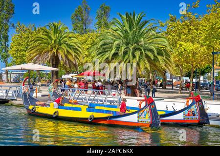 Sao Roque Canal, moliceiro Boote, Aveiro, Portugal Stockfoto