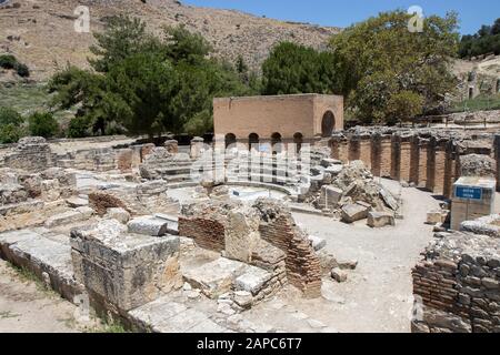 Odeon in Gortyn, Gortys oder Gortyna - einer antiken Stadt auf Kretas. Stockfoto
