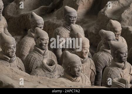 Die Terrakotta-Armee von Kaiser Qin Chi Huang in Xian, China Stockfoto