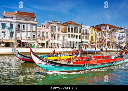 Sao Roque Canal, moliceiro Boote, Aveiro, Portugal Stockfoto