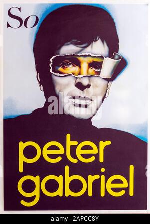 Peter Gabriel So Promo Album Poster Stockfoto