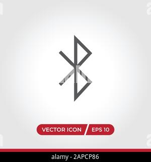 Bluetooth-Symbolvektor. Einfaches bluetooth-zeichen in modernem Design für Website und mobile App. EPS10 Stock Vektor