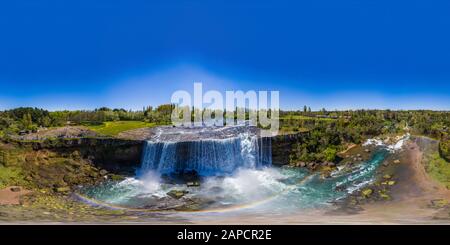 360 Grad Panorama Ansicht von 360-Grad-Panorama der Laja-Wasserfälle in der Bio Bio Region