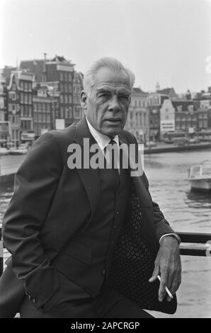 American Actor Lee Marvin in Amsterdam Beschreibung: Schauspieler, Filmstars, Porträts Datum: 16. September 1980 Ort: Amsterdam, Noord-Holland Schlagwörter: Schauspieler, Filmstars, Porträts Stockfoto