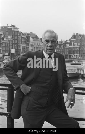 American Actor Lee Marvin in Amsterdam Beschreibung: Schauspieler, Filmstars, Porträts Datum: 16. September 1980 Ort: Amsterdam, Noord-Holland Schlagwörter: Schauspieler, Filmstars, Porträts Stockfoto