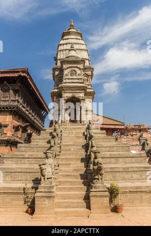 Siddhi Laxmi Tempel am Durbar Platz von Bhaktapur, Nepal Stockfoto